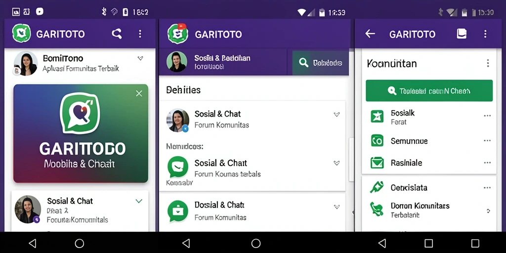 Tampilan antarmuka utama GARITOTO dengan berbagai forum komunitas.