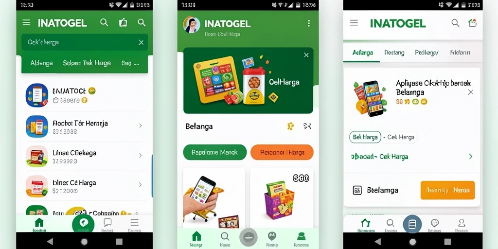 Antarmuka aplikasi Cek Harga INATOGEL yang sederhana dan efektif.
